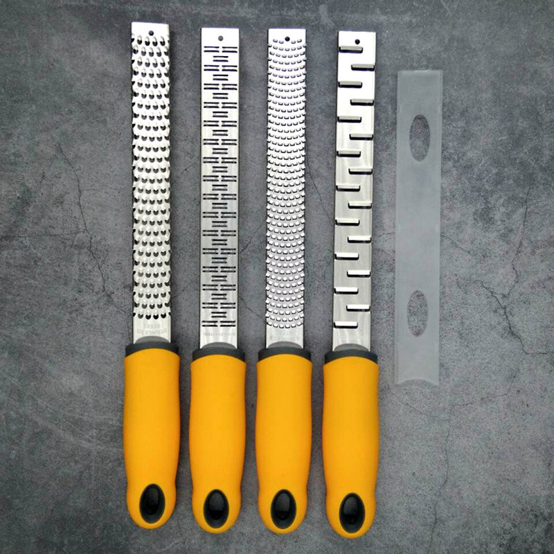 1 buc Tăiător de lămâie, multifuncțional, din oțel inoxidabil 304, răzătoare pentru brânză, culoare aleatorie, mâner anti-alunecare, forme de dinți