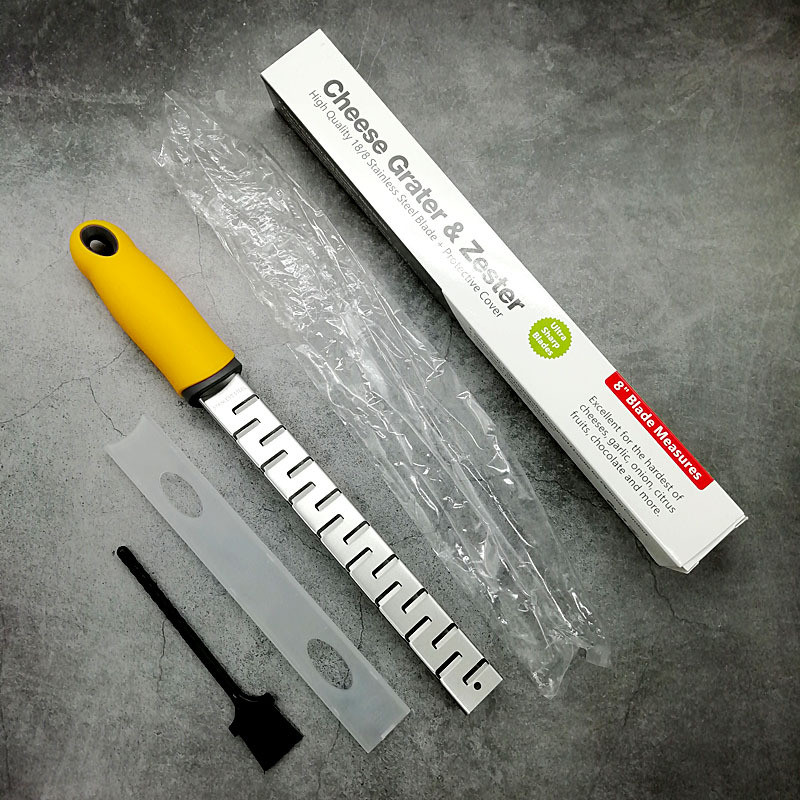 1 buc Tăiător de lămâie, multifuncțional, din oțel inoxidabil 304, răzătoare pentru brânză, culoare aleatorie, mâner anti-alunecare, forme de dinți