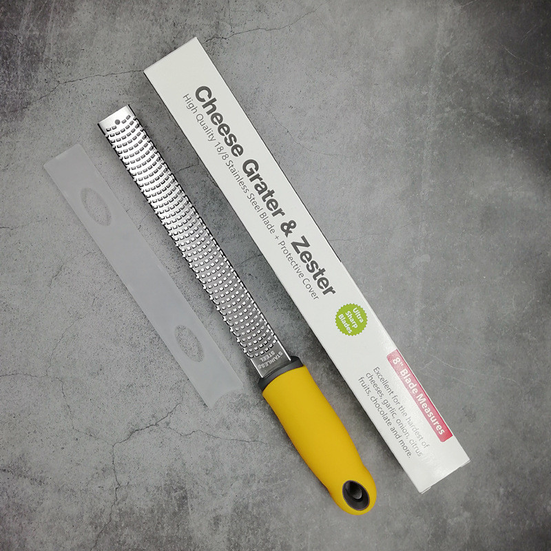 1 buc Tăiător de lămâie, multifuncțional, din oțel inoxidabil 304, răzătoare pentru brânză, culoare aleatorie, mâner anti-alunecare, forme de dinți