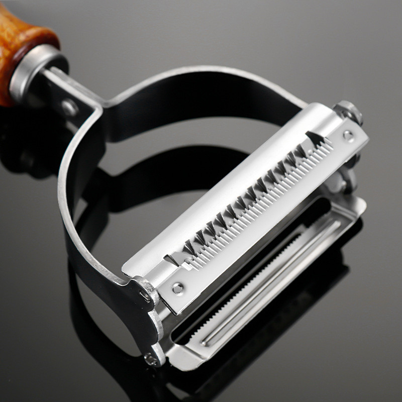 Köögiviljakoorija puidust käepidemega kartulikoorija porgandi riiv kurgi porgandi puuviljalõikur Tippkvaliteediga koorija köögitööriistad