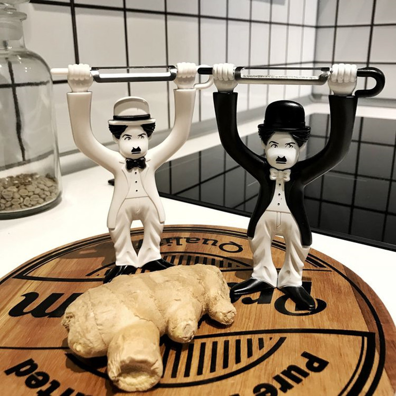 Kreatívne postavy Chaplin, škrabka na ovocie, zeleninu, zemiaky, plastový krájač, nôž, kuchynské pomôcky, príslušenstvo, kuchynské náradie