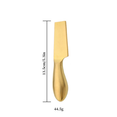 1 buc set de cuțite pentru brânză auriu mat de calitate, mâner din oțel inoxidabil, separator multifuncțional, cuțit pentru brânză, spatulă pentru unt, feliere brânză