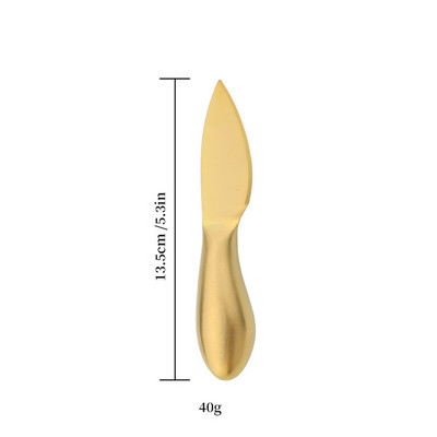 1 buc set de cuțite pentru brânză auriu mat de calitate, mâner din oțel inoxidabil, separator multifuncțional, cuțit pentru brânză, spatulă pentru unt, feliere brânză