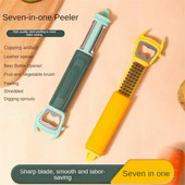 7 u 1 višenamjenska gulilica za povrće Gulilica za voće Rezač povrća od nehrđajućeg čelika Rezač za dinje Kuhinjski pribor za kućanstvo