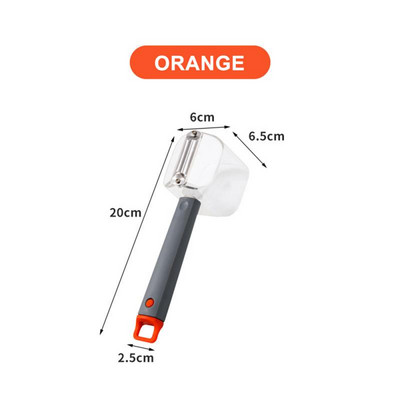 Ühepealine koorija koos hoiustamisköögi vidinatega roostevabast terasest köögiviljade melonite ja puuviljade pika varrega loominguline koorimisnuga