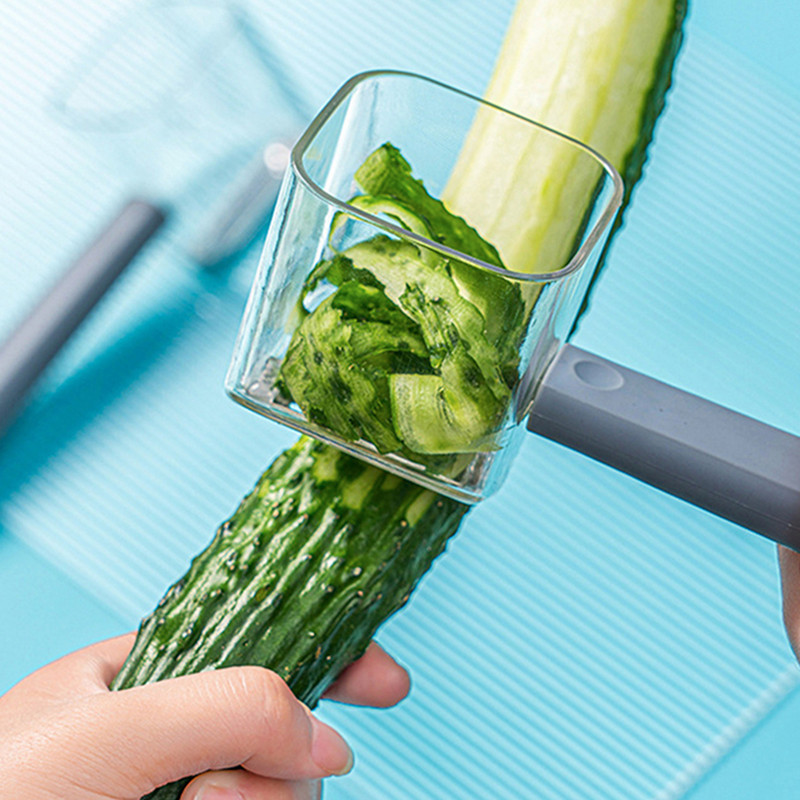 Ühepealine koorija koos hoiustamisköögi vidinatega roostevabast terasest köögiviljade melonite ja puuviljade pika varrega loominguline koorimisnuga