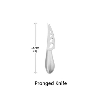 1 бр. Резачка за сирене Нож за нарязване Мини нож от неръждаема стомана Вилица Матово сребро Прибори за хранене Масло Шпатула Ножове за сирене Кухненски инструмент