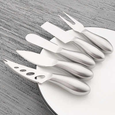 1 db sajtvágó kés szeletelő rozsdamentes acél mini kés villa matt ezüst evőeszköz vaj spatula sajtkések konyhai eszköz