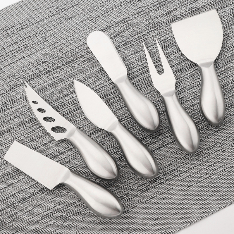 1 tk juustulõikur noa viilutaja roostevabast terasest mini nuga kahvel matt hõbedane söögiriistad või spaatliga juustunoad köögiriist