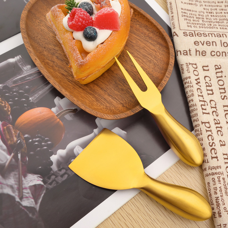 Vikerkaare matt sööginõud juustunoa küpsetustööriistad 1 tk roostevabast terasest juustuhark nuga söögiriistad vintage stiilis köögividinad