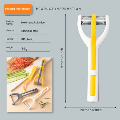 Εξοικονομήστε χρόνο Τριγωνικός τρίφτης Αποφλοιωτής από ανοξείδωτο χάλυβα Πράσινη αντίσταση στη φθορά Triangle Double Head Peeler Kitchen Gadgets No Sharp Pp
