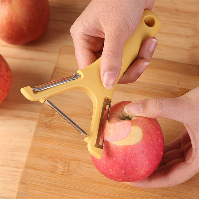 Kolme teraga koorija kartulikoorimishöövel Apple melon höövel köögivili majapidamises kasutatav roostevabast terasest multifunktsionaalne kaabits