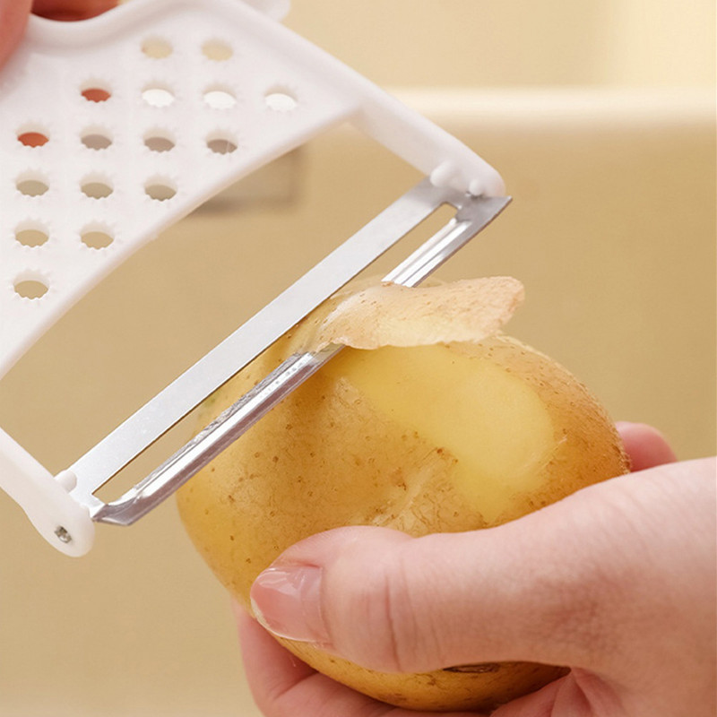 Multifunktsionaalne roostevabast terasest koorija köögikartuli õuna puukoorija Kolm-ühes roostevabast terasest suur köögiviljakoorija