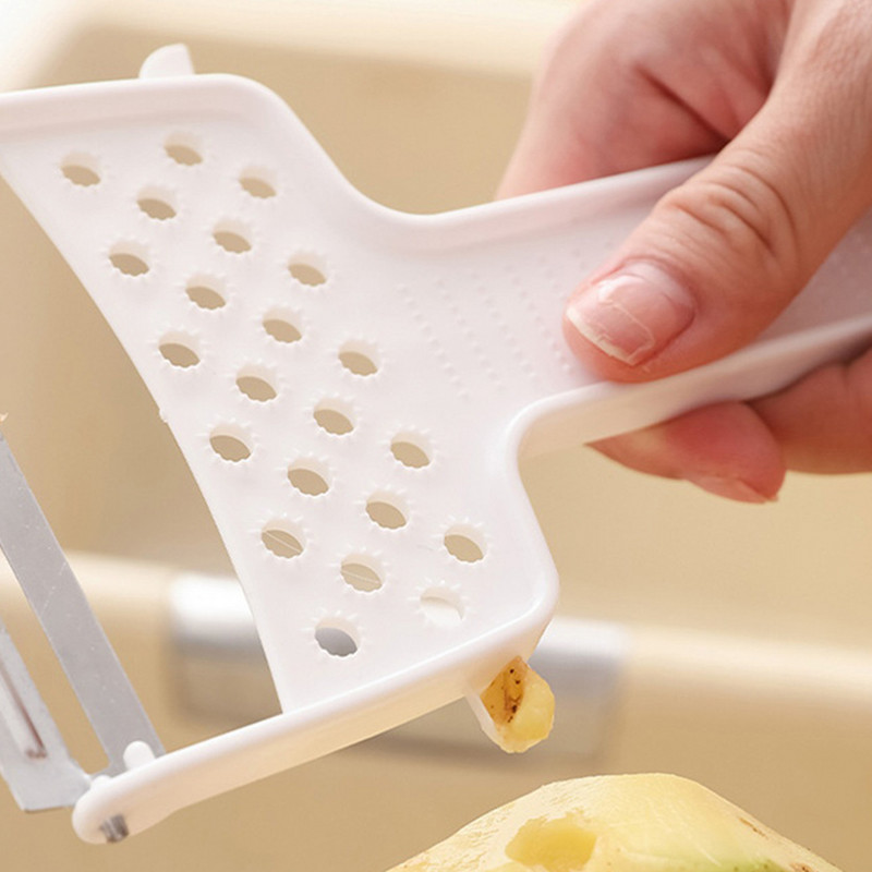 Multifunktsionaalne roostevabast terasest koorija köögikartuli õuna puukoorija Kolm-ühes roostevabast terasest suur köögiviljakoorija