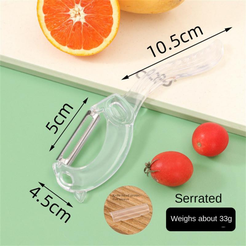 Moodne lihtne koorija, multifunktsionaalne melonihöövel, läbipaistev kaabits, kolm-ühes koorija, mitmeotstarbeline meloni- ja puuviljahöövel