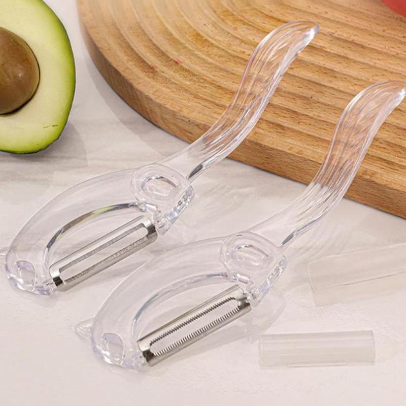 Moodne lihtne koorija, multifunktsionaalne melonihöövel, läbipaistev kaabits, kolm-ühes koorija, mitmeotstarbeline meloni- ja puuviljahöövel