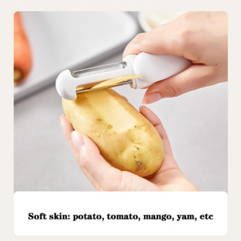 3 σε 1 Πολυλειτουργικό περιστροφικό μαχαίρι καθαρισμού πατάτας αγγουριού Αποφλοιωτής κοπής κουζίνας λαχανικών Τρίφτης φρούτων καρότου Τυρί מטבח