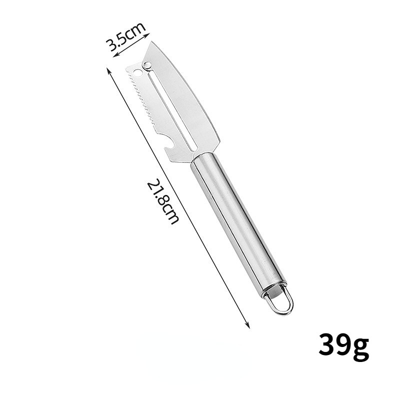 4-ühes Multifunktsionaalne roostevabast terasest käepide Nuga Puuviljad Koorija Köögiviljad Nuga Kalakaalud Kaabits Pudeliavaja Köök Uus