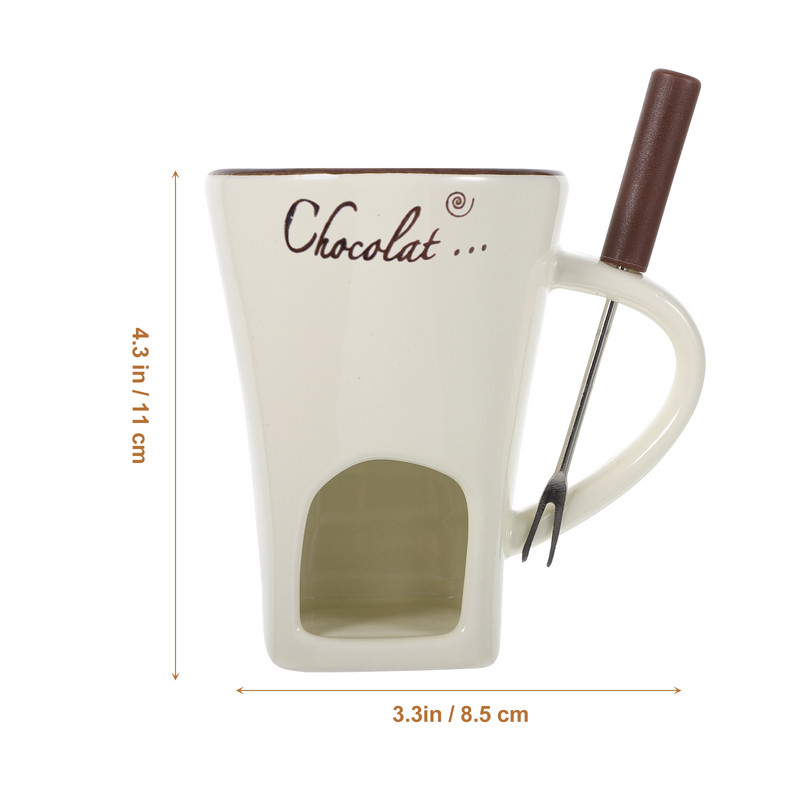 Fondue de ciocolată Încălzitor de unt Fondue de porțelan Căni de cafea Încălzitor de ceașcă de fonduă Accesorii de topire a ciocolatei Set căni