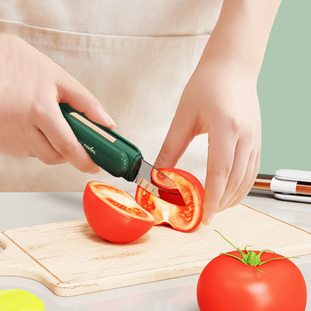 2 σε 1 Μαχαίρι Αποφλοίωσης Ανοξείδωτο Καρότο Μήλο Πλέερ πατάτας για κουζίνα Πολυλειτουργικό μαχαίρι φρούτων Εργαλεία φρούτων λαχανικών