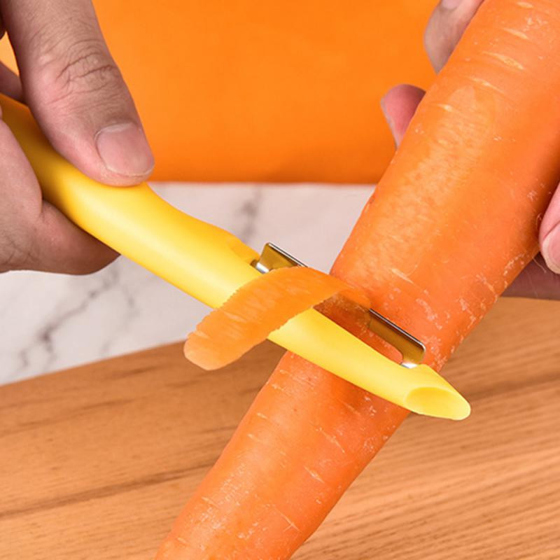 Moodne melonihöövel Kollane köögiviljakoorija käeshoitav tervisepuuviljakoorija köögividin Multifunktsionaalne melonihöövli nuga Pp