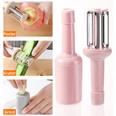 3 lõikuripeaga köögiviljakoorija kaanega Julienne Cutter Multifunktsionaalne küüslaugumasher Tomati-kartuli-porgandi riiv kaanega