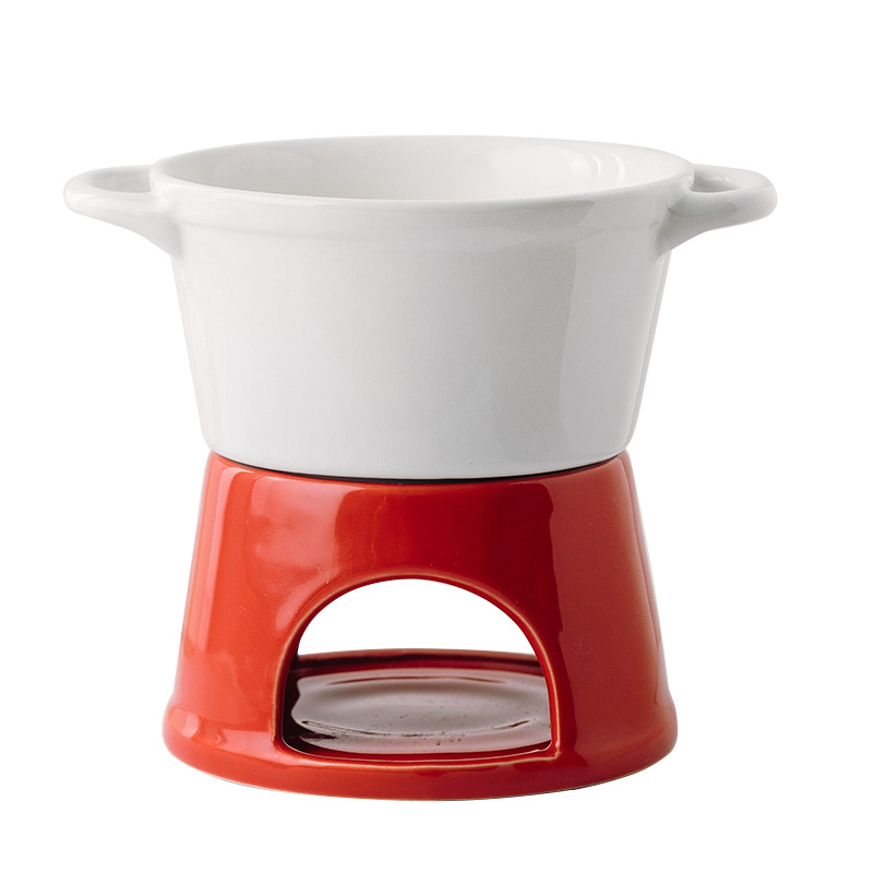 Šokolaadifondüü komplekt keraamiline Hightea Party Serveerimisfondüüpott Mini juustuvõi fondüü kahvliküünlasoojendaja šokolaadipotiga