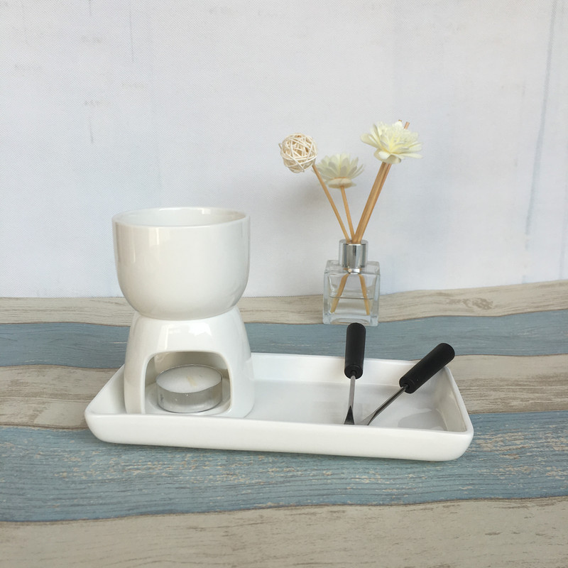 Mini csokoládé fondü készlet, Hightea tálaló fondü edény, mini sajtfondü