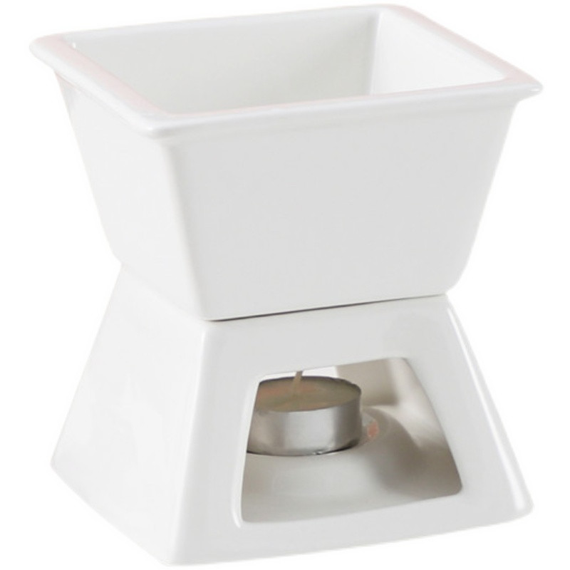 Set Fondue Ciocolată Topitură Ceramică Cana Fondue Ciocolată Bol pentru înghețată Ciocolată Unt Încălzitor de brânză Oală pentru casă DIY Oală fierbinte