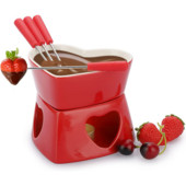 Set de fondue de ciocolată DIY 320 ml Încălzitoare de unt din ceramică cu 4 furculițe utilizate pentru topirea înghețatei cu unt de ciocolată și caramel