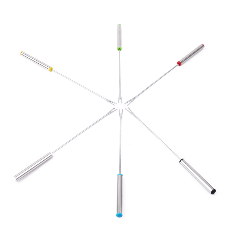 Furculiță din oțel inoxidabil Furculițe pentru oală fierbinte Fondue de topire Frigarui Bucătărie Brânza Fructe Desert Furculiță Instrumente Accesorii alimentare 6 buc/Seturi