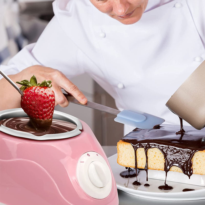 Oală electrică de topire a ciocolatei Producător de ciocolată Set de fondue de încălzire pentru topirea bomboanelor cu funcție de scufundare caldă Oală detașabilă