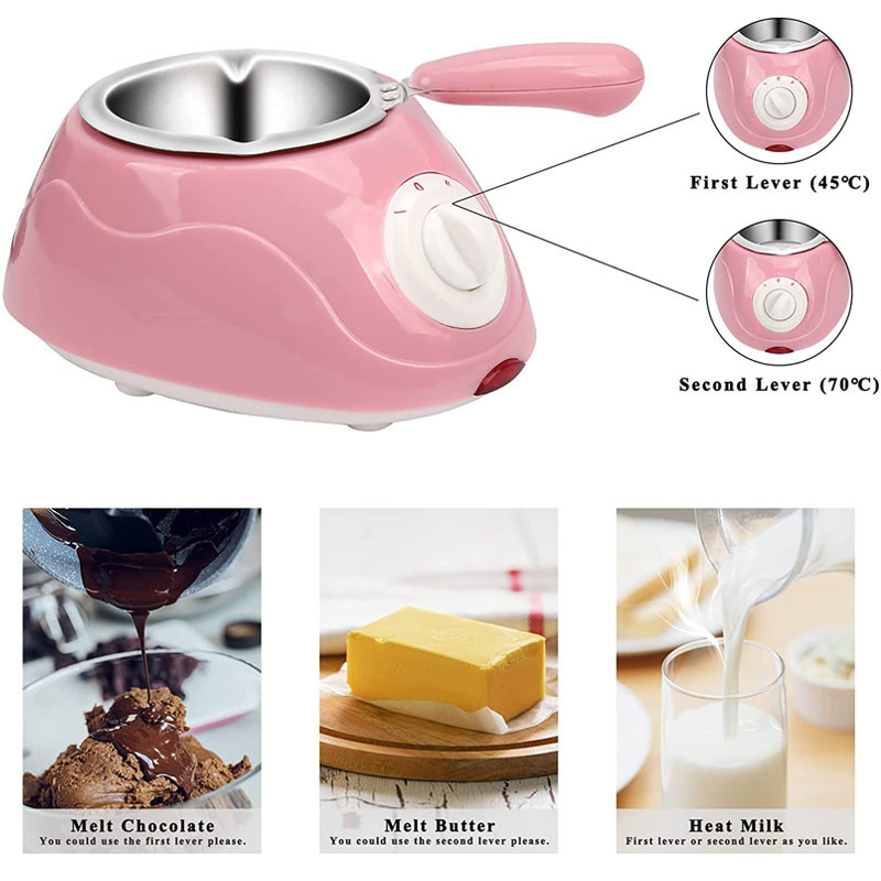 Oală electrică de topire a ciocolatei Producător de ciocolată Set de fondue de încălzire pentru topirea bomboanelor cu funcție de scufundare caldă Oală detașabilă