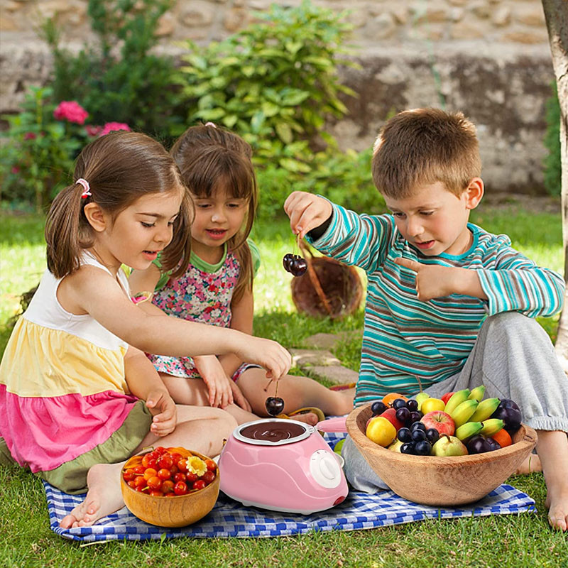 Oală electrică de topire a ciocolatei Producător de ciocolată Set de fondue de încălzire pentru topirea bomboanelor cu funcție de scufundare caldă Oală detașabilă