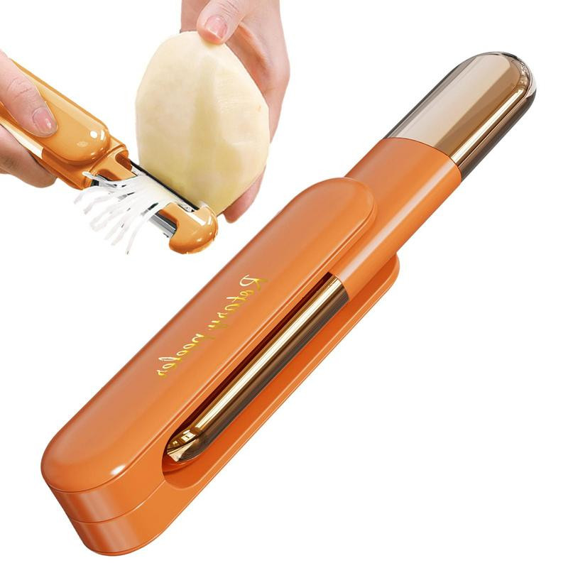 Hordozható gyümölcshámozó többfunkciós kézi hámozókés rozsdamentes acél pengéjű burgonyaszeletelő zöldség-gyümölcs reszelő