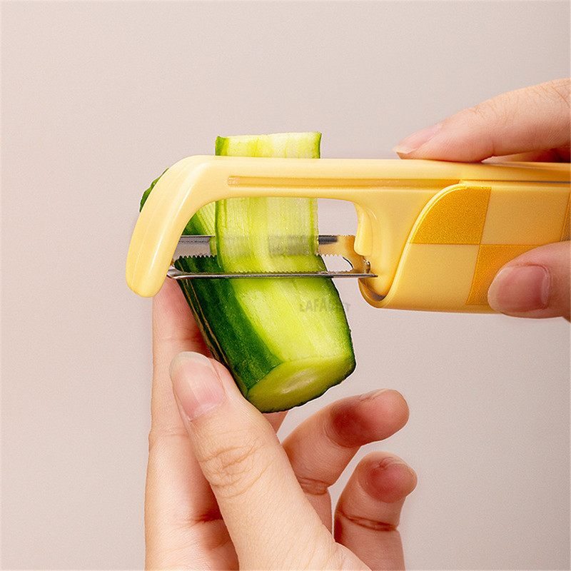 2-ühes koorija Köögiviljad Puuviljad Roostevabast Terasest Nuga Kurgi Riiv Kartuli Viilutaja Kaasaskantav Terav 135° Pööratava teraga köögitööriist