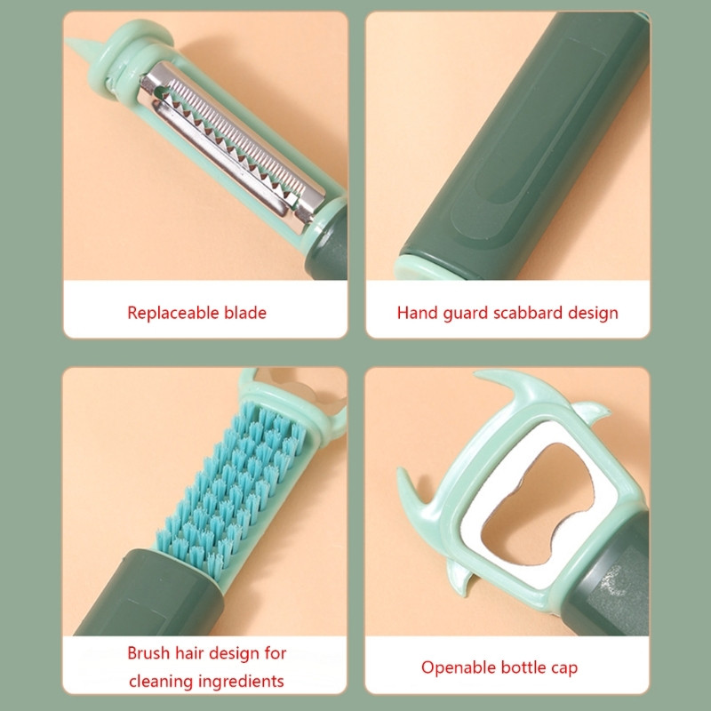 Köögivilja-kartulikoorijad Multifunktsionaalne õllepudeliavaja puuviljalõikur