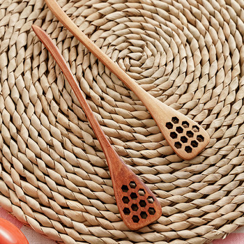 Ξύλινο κουτάλι ιαπωνικού στυλ ανάμειξης ρυζοσαλάτα Κουτάλι με μακριά λαβή επιδόρπιο καρύκευμα ζάχαρη αλάτι μπαχαρικό κουτάλι επιτραπέζια σκεύη Εργαλεία κουζίνας