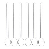 6vnt karščiui atsparūs stikliniai šaukšteliai kavos maišymo šaukštai kavos maišymo šaukštai arbatos maišyklės espreso kavos maišymo ledų kaušeliai arbatiniai šaukšteliai