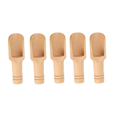 5 tk/komplekt Mini soolalusikad puidust kohvi-tee kulbid mesi-kohvimaitseaine sool suhkur teelusikas kööginõud