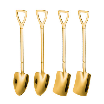 4 tk komplekt roostevabast terasest labida ja teraviku lusikad kohvi tee lusikas jäätis magustoidu otsik Kulbid söögiriistad lauanõud köögiriistad