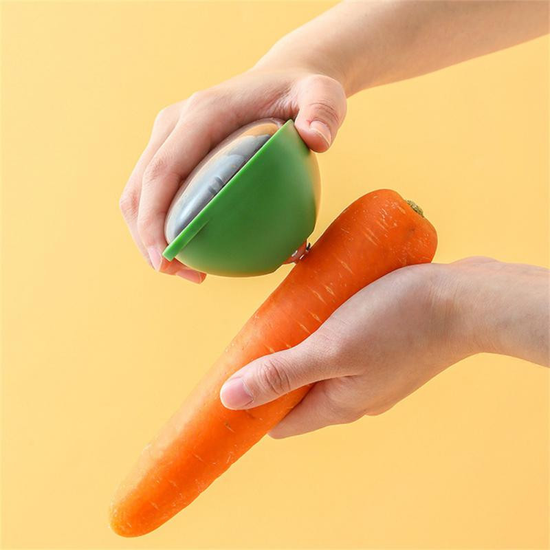 Roostevabast terasest koorija koos hoiukastiga Köök juurvilja-puuviljakoorimisnuga ämbriga Puhastage multifunktsionaalsed kartulitööriistad