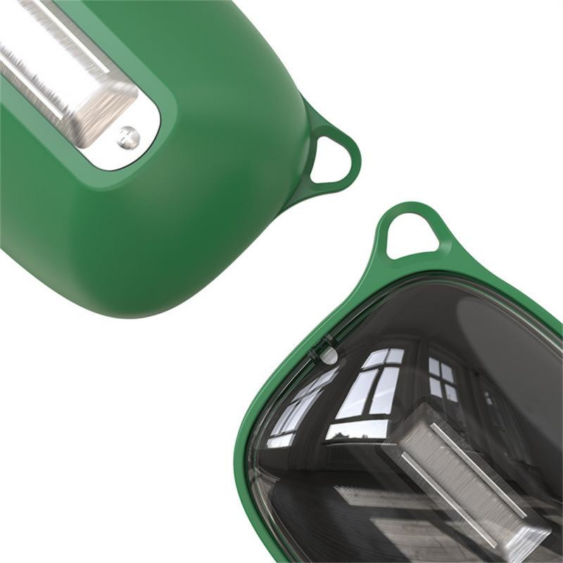 Roostevabast terasest koorija koos hoiukastiga Köök juurvilja-puuviljakoorimisnuga ämbriga Puhastage multifunktsionaalsed kartulitööriistad