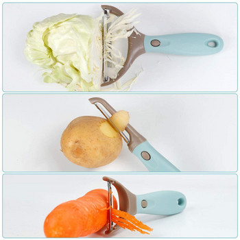 Белачка за зеленчуци за кухня Комплект от 3 премиум трио от неръждаема стомана Белачка за зеленчуци и плодове за картофи Морков Инструмент за доставки на плодове