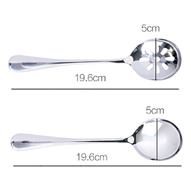 Nerūdijančio plieno stalo šaukštai su ilga rankena sriubos kiaurasamtis šaukštas ledams vakarienei virtuvės ryžių salotoms stalo įrankiai