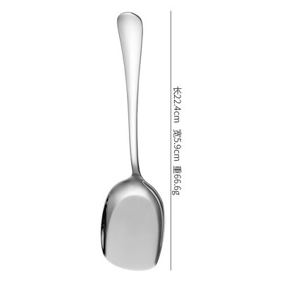 Köögi õhtusöögiroog Avalik lusikas suur lusikas labidas Pika varrega roostevabast terasest serveerimislusikas ümmargune pea Rootsi laua serveerimislusikas