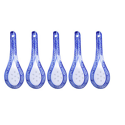 5 tk mugav keraamiline lusikas, multifunktsionaalne Hiina stiilis kühvel, pudru lusikas lauanõud supilusikas kodurestorani jaoks