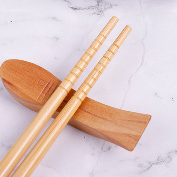 5 чифта бамбукови пръчици домакински дълги пръчици нехлъзгащ комплект прибори за хранене пръчици многоцветен комплект дървени пръчици