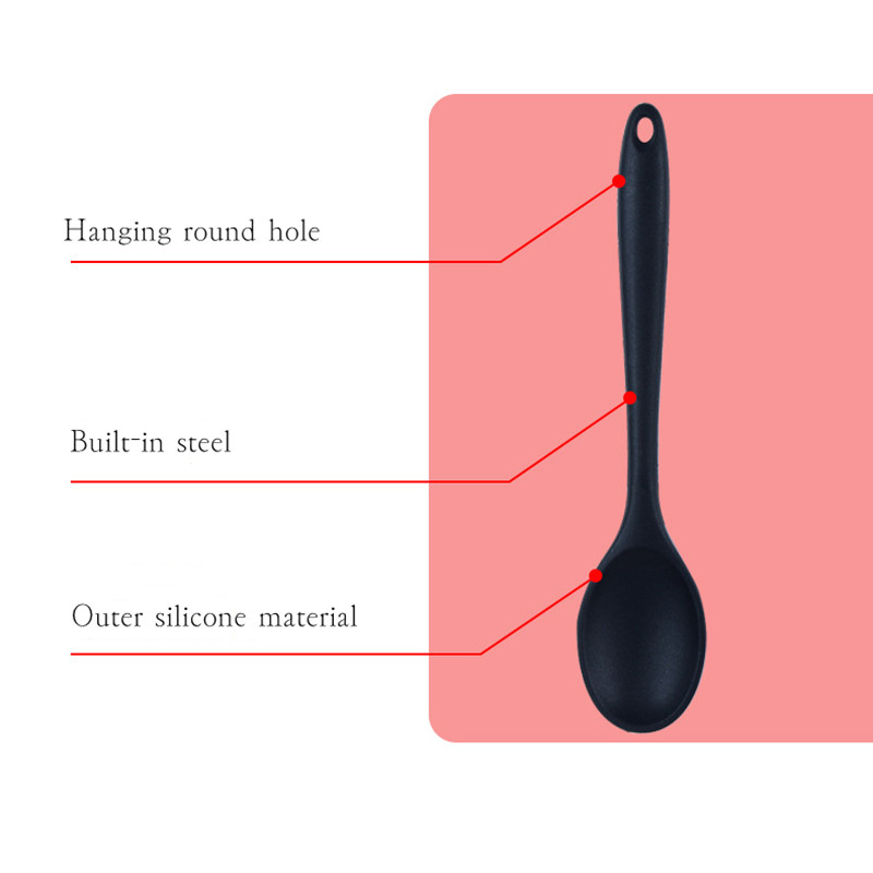 Silikonska žlica u boji slatkiša Žlica za hranjenje beba Mala žlica za hranu otporna na visoke temperature Žlica za miješanje Žlica za salatu