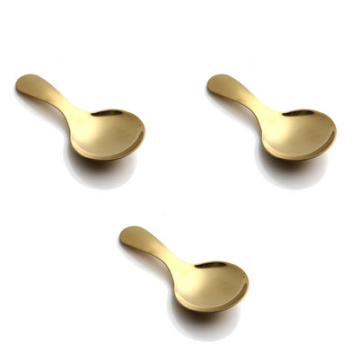 1/3 buc lingură din oțel inoxidabil cu mâner scurt zahăr sare condimente lingură condiment ceai cafea lingură copii mici ustensile de bucătărie